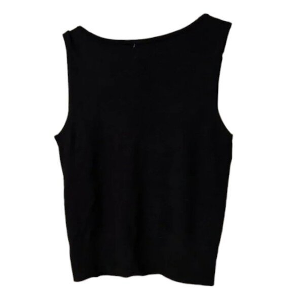 CYC black sleeveless ribbed tank top size L - Picture 3 of 4